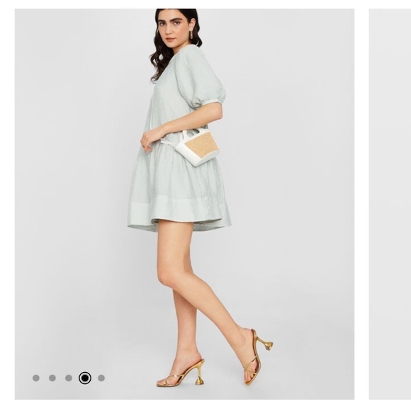 Club Monaco Blue CLOUD mini Dress size Large - Picture 4 of 13